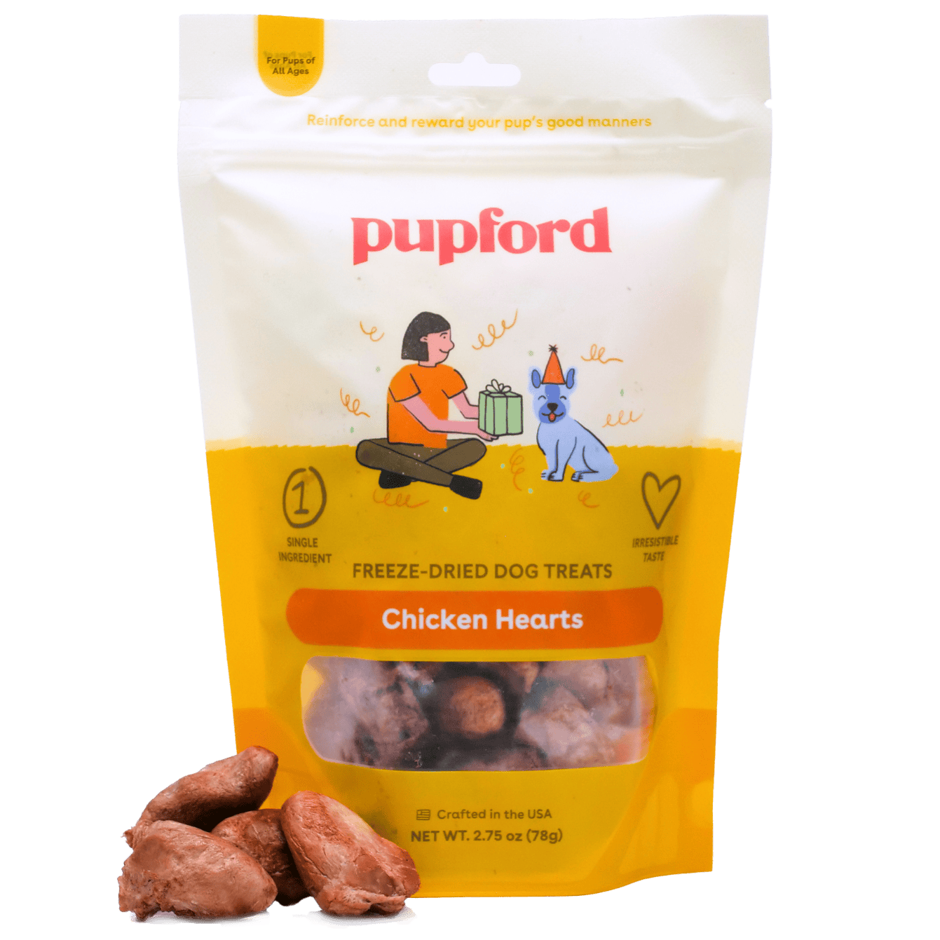 Freeze Dried Chicken Hearts