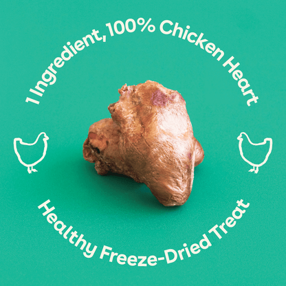 chicken heart dog treats are made with 100% freeze-dried chicken hearts | Pupford