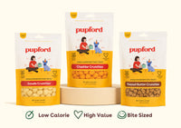 Crunchy Dog Treats Starter Pack with Gouda, Cheddar, and Peanut Butter Crunchies