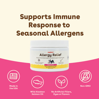 dog allergy supplement that supports the immune response to season allergens | Pupford