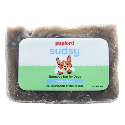 original scent shampoo bar for dogs front of soap label | Pupford