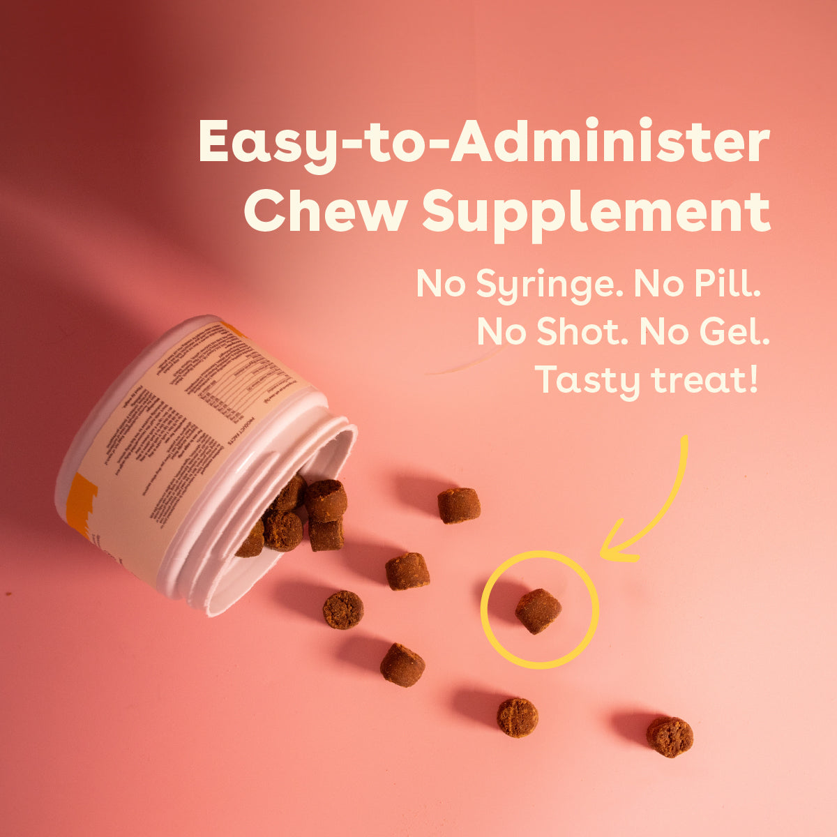 pupford allergy supplements come in a soft chew form with a taste dogs love | Pupford