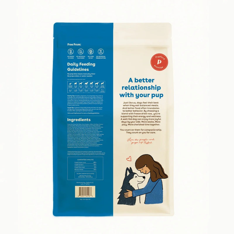 Ocean Fish Kibble + Freeze-Dried Good Dog Food Nutritional facts image