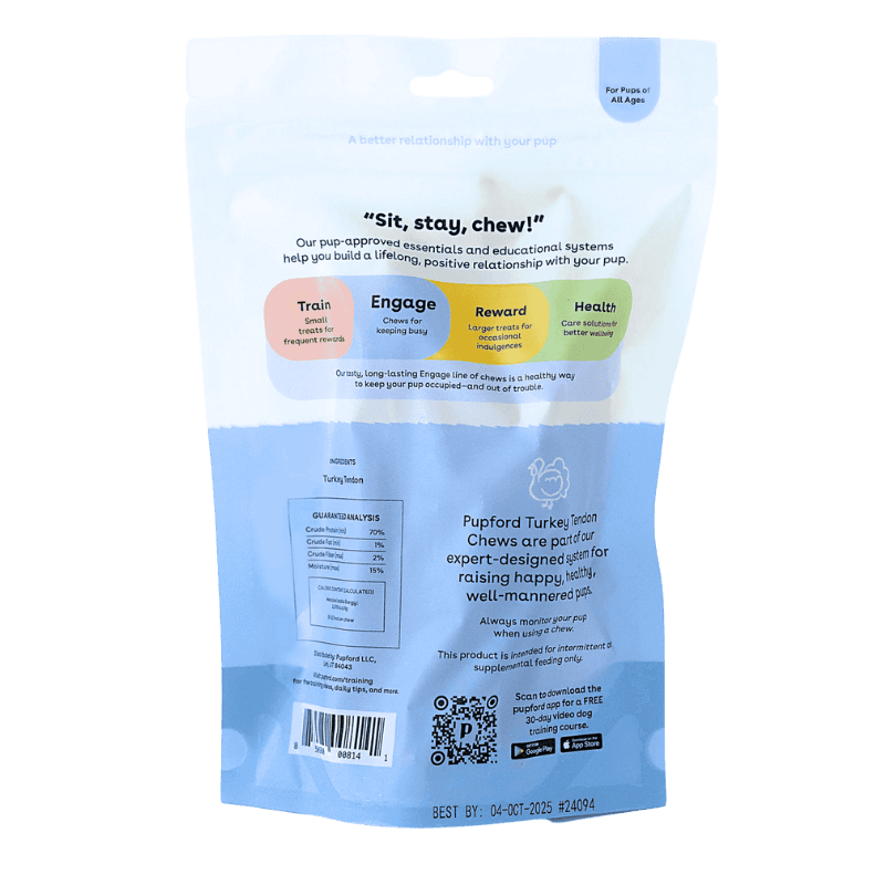 Turkey Tendon Dog Chews Nutritional facts image